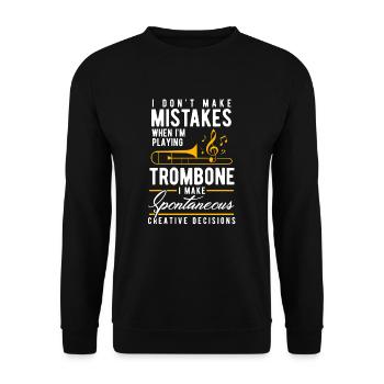 trombone - Unisex Sweatshirt - black - Front - Alina (178cm) & Michal (187cm)
