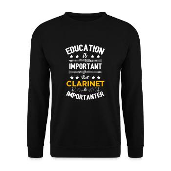 Klarinette - Unisex Pullover - Schwarz - Vorne - Alina (178cm) & Michal (187cm)