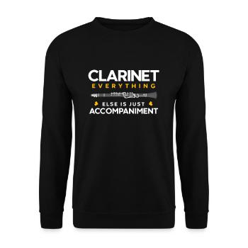 Klarinette - Unisex Pullover - Schwarz - Vorne - Alina (178cm) & Michal (187cm)