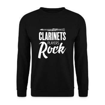 Klarinette - Unisex Pullover - Schwarz - Vorne - Alina (178cm) & Michal (187cm)