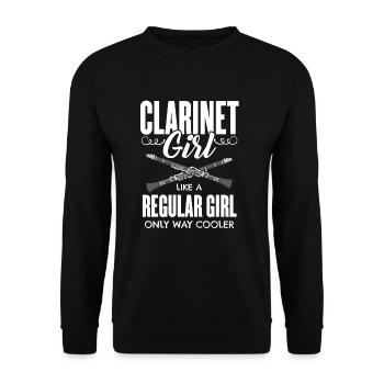 Klarinette - Unisex Pullover - Schwarz - Vorne - Alina (178cm) & Michal (187cm)