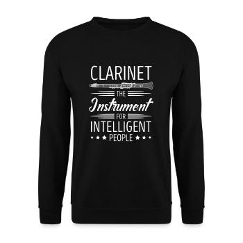 clarinet - Unisex Sweatshirt - black - Front - Alina (178cm) & Michal (187cm)