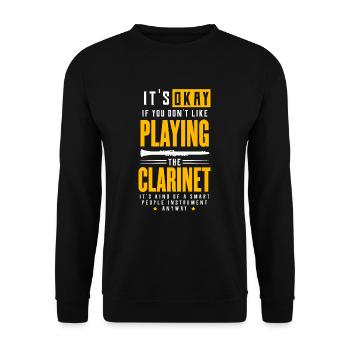 clarinet - Unisex Sweatshirt - black - Front - Alina (178cm) & Michal (187cm)