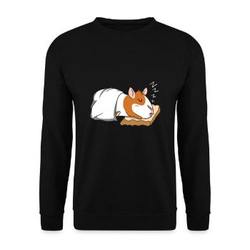 Cochon d'Inde - Sweat-shirt Unisexe - noir - Devant - Alina (178cm) & Michal (187cm)
