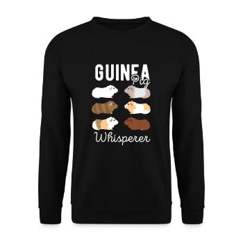 Cochon d'Inde - Sweat-shirt Unisexe - noir - Devant - Alina (178cm) & Michal (187cm)