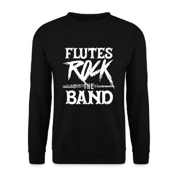 Flûte - Sweat-shirt Unisexe - noir - Devant - Alina (178cm) & Michal (187cm)
