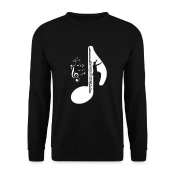Flûte - Sweat-shirt Unisexe - noir - Devant - Alina (178cm) & Michal (187cm)
