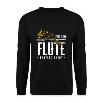 Flûte - Sweat-shirt Unisexe - noir - Devant - Alina (178cm) & Michal (187cm)
