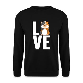Cochon d'Inde - Sweat-shirt Unisexe - noir - Devant - Alina (178cm) & Michal (187cm)