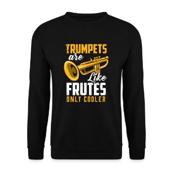 Trompete - Unisex Pullover - Schwarz - Vorne - Alina (178cm) & Michal (187cm)