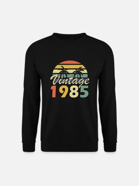 Vintage 1985 anniversaire cadeau de l'année 1985 - Sweat-shirt Unisexe - noir