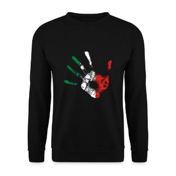 Italy - Unisex Sweatshirt - black - Front - Alina (178cm) & Michal (187cm)