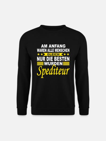 Logistiker Speditionskaufmann Spediteur Geschenk - Unisex Pullover - Schwarz