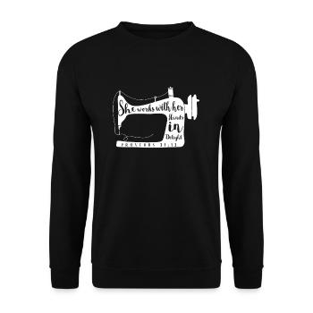 nähen - Unisex Pullover - Schwarz - Vorne - Alina (178cm) & Michal (187cm)