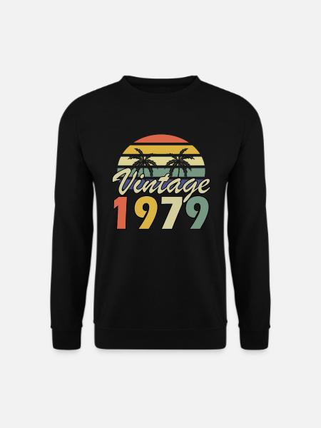 Vintage 1979 Geburtstag 1979 Jahr Geschenk - Unisex Pullover - Schwarz