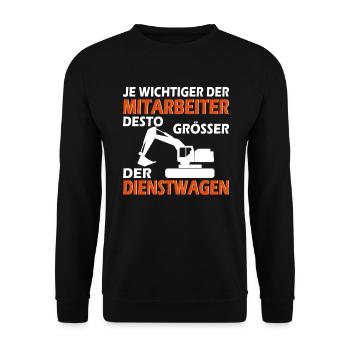 Construction equipment guide Excavator driver excavator driver gift - Unisex Sweatshirt - black - Front - Alina (178cm) & Michal (187cm)