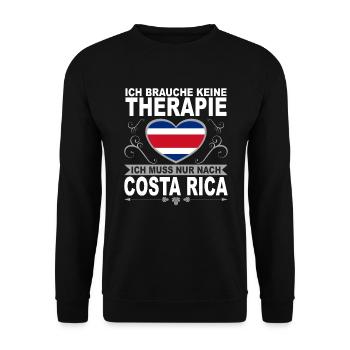 Ich muss nach Costa Rica Urlaub Karibik Geschenk - Unisex Pullover - Schwarz - Vorne - Alina (178cm) & Michal (187cm)