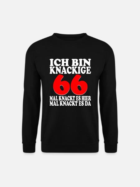 66 Jahre 66 Geburtstag Birthday Geschenk - Unisex Pullover - Schwarz