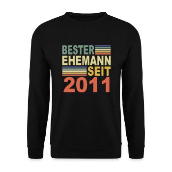 2011 Bester Ehemann Ehepartner Jahr 2011 Partner - Unisex Pullover - Schwarz - Vorne - Alina (178cm) & Michal (187cm)