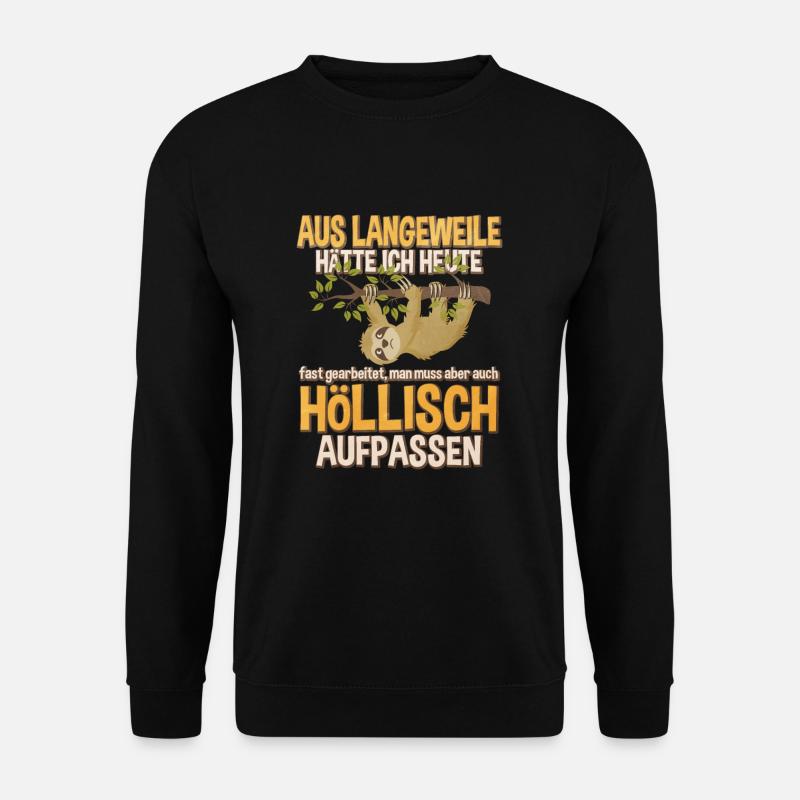 Faultier - Unisex Pullover - Schwarz
