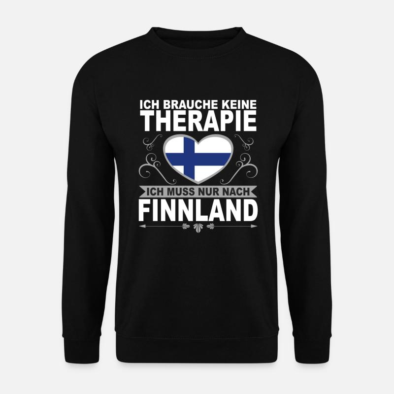 Ich muss nach Finnland Urlaub Helsinki Geschenk - Unisex Pullover - Schwarz