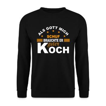 Bester Koch Kochmütze Kochkunst Geschenk - Unisex Pullover - Schwarz - Vorne - Alina (178cm) & Michal (187cm)