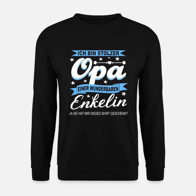 Opa und Enkelin Enkeltochter Großvater Geschenk - Unisex Pullover - Schwarz