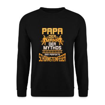 Schornsteinfeger - Unisex Pullover - Schwarz - Vorne - Alina (178cm) & Michal (187cm)