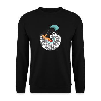 Kite surfing - Unisex Sweatshirt - black - Front - Alina (178cm) & Michal (187cm)