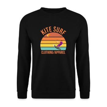 Kite surfing - Unisex Sweatshirt - black - Front - Alina (178cm) & Michal (187cm)