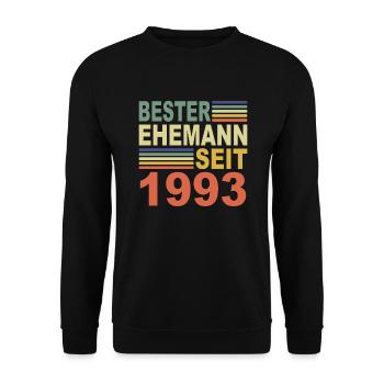 1993 Bester Ehemann Ehepartner Jahr 1993 Partner - Unisex Pullover - Schwarz - Vorne - Alina (178cm) & Michal (187cm)