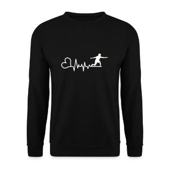 Frisbee - Unisex Sweatshirt - black - Front - Alina (178cm) & Michal (187cm)