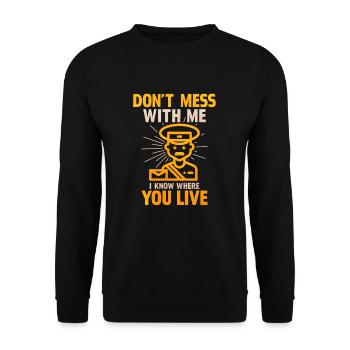 post man - Unisex Sweatshirt - black - Front - Alina (178cm) & Michal (187cm)