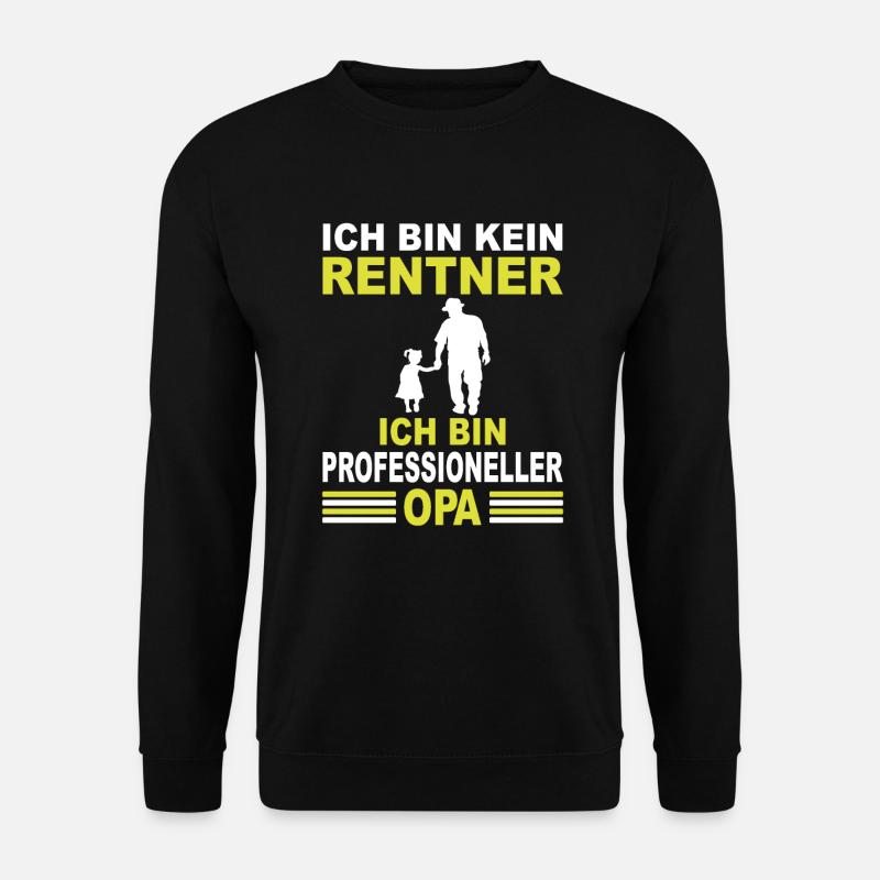 Opa Opi Rentner alter Mann Großvater Geschenk - Unisex Pullover - Schwarz