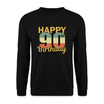 90 ans 90e anniversaire - Sweat-shirt Unisexe - noir - Devant - Alina (178cm) & Michal (187cm)