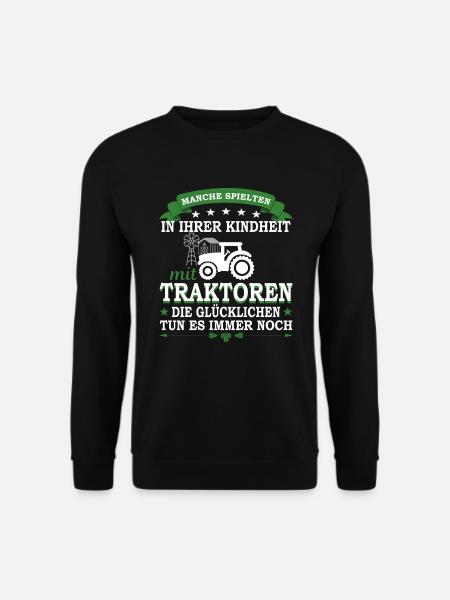 Traktor Fahrer Landwirt Bauer Geschenk Bauernhof - Unisex Pullover - Schwarz