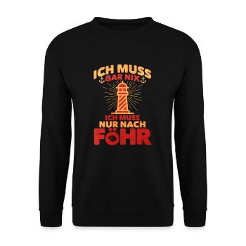 Föhr - Unisex Pullover - Schwarz - Vorne - Alina (178cm) & Michal (187cm)