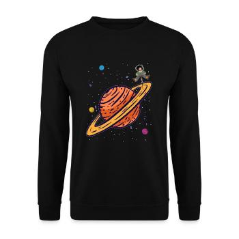 Astronomy - Unisex Sweatshirt - black - Front - Alina (178cm) & Michal (187cm)