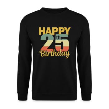25 ans pour le cadeau de 25 ans - Sweat-shirt Unisexe - noir - Devant - Alina (178cm) & Michal (187cm)