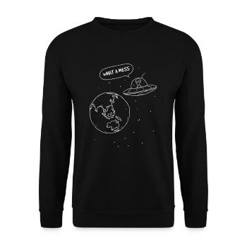 Astronomie astronomie cadeau de l’astronome shirt Astr - Sweat-shirt Unisexe - noir - Devant - Alina (178cm) & Michal (187cm)
