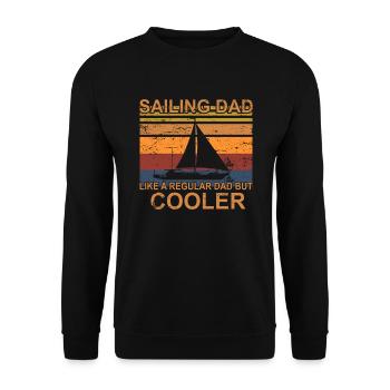 Sailor Gift Sailing Dad Sailing Ship Sailboat - Unisex Sweatshirt - black - Front - Alina (178cm) & Michal (187cm)