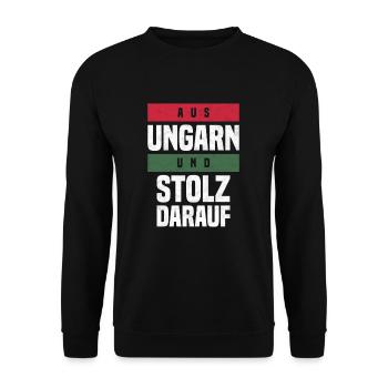 Ungarn - Unisex Pullover - Schwarz - Vorne - Alina (178cm) & Michal (187cm)