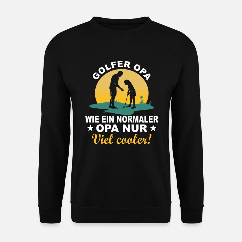 Golf Golfer Geschenk Golfspieler Opa Großvater - Unisex Pullover - Schwarz