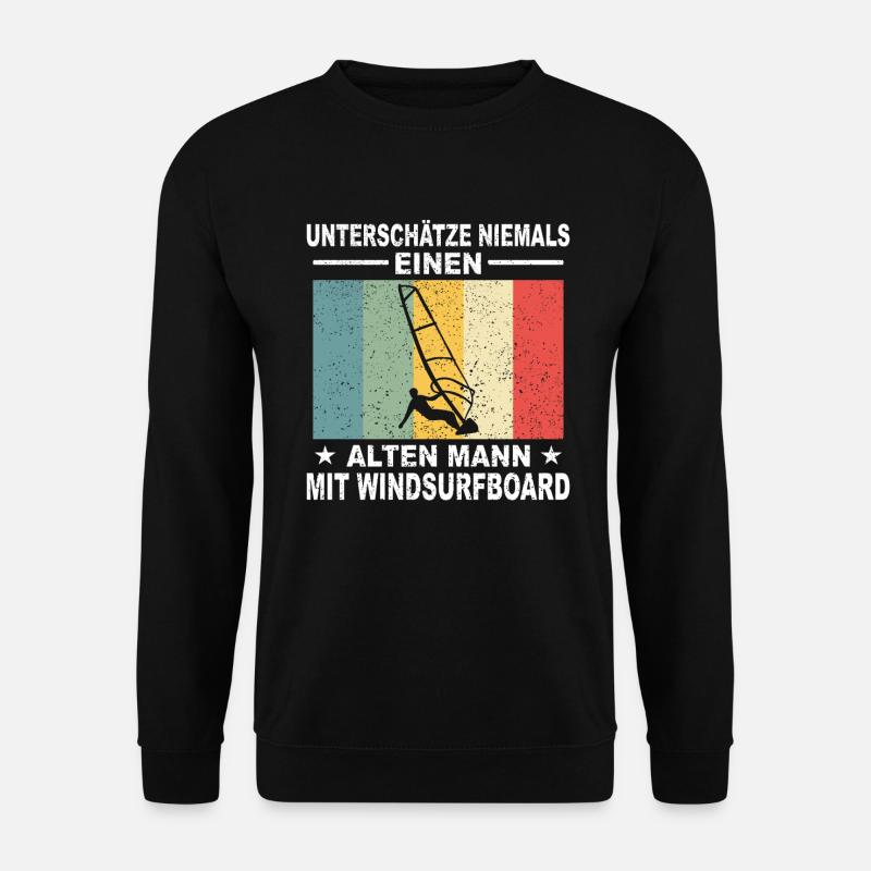 Windsurfing Surfer Windsurfer Geschenk Windsurfen - Unisex Pullover - Schwarz