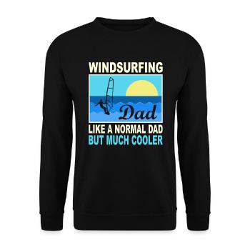 Windsurfing Vater Windsurfer Papa Windsurfen - Unisex Pullover - Schwarz - Vorne - Alina (178cm) & Michal (187cm)