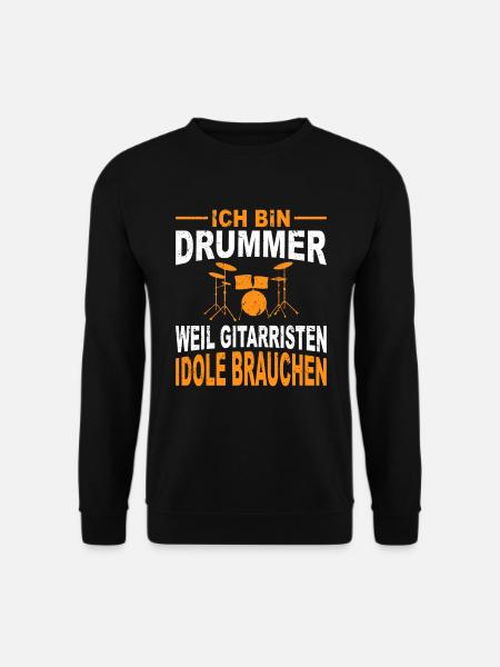 Schlagzeuger Geschenk Schlagzeug Spieler Drummer - Unisex Pullover - Schwarz