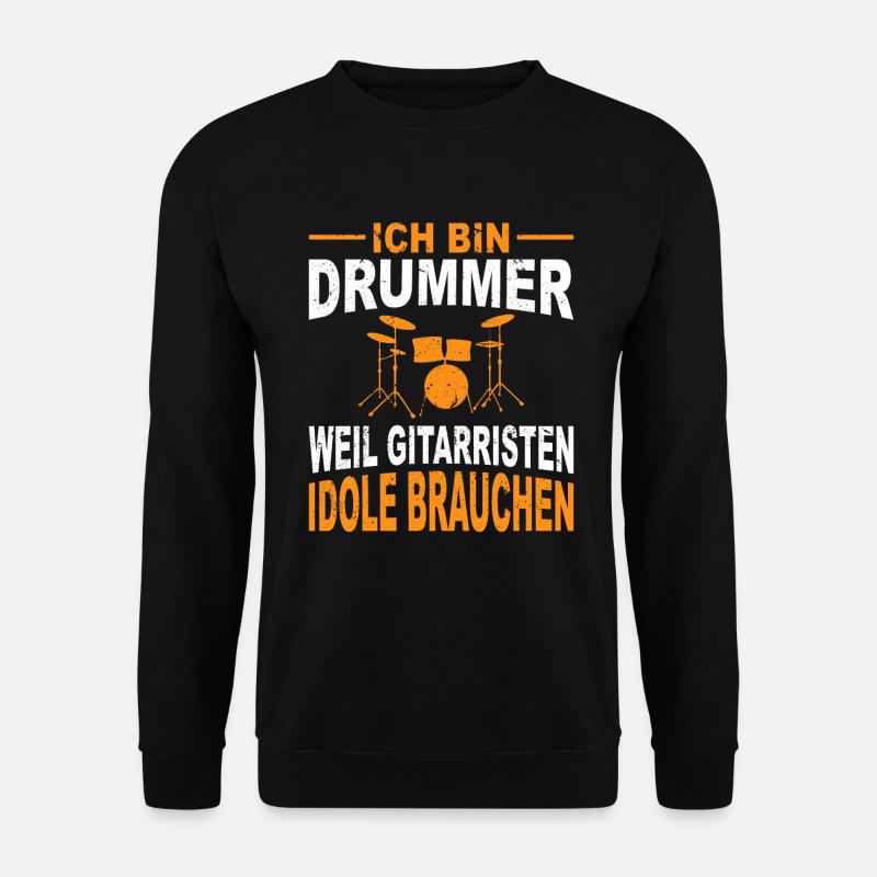 Schlagzeuger Geschenk Schlagzeug Spieler Drummer - Unisex Pullover - Schwarz