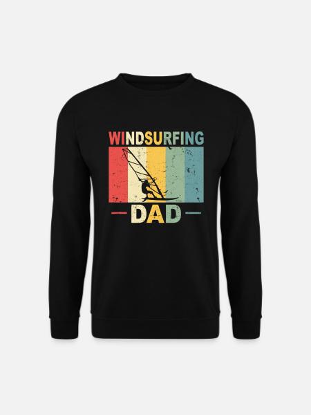 Windsurfing Dad Windsurfer Geschenk Windsurfen - Unisex Pullover - Schwarz