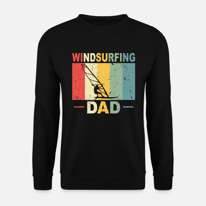 Windsurfing Dad Windsurfer Geschenk Windsurfen - Unisex Pullover - Schwarz