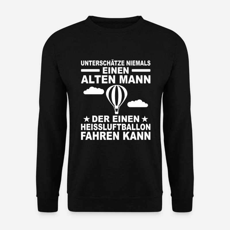 Heißluftballon Ballonfahrt Geschenk Gasballon - Unisex Pullover - Schwarz